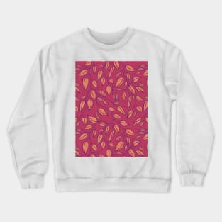 Minimalist Leaf Line Art Illustration as a Seamless Surface Pattern Design Crewneck Sweatshirt